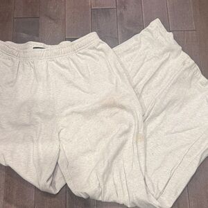 Brandy Light Grey Wide Leg Sweatpants